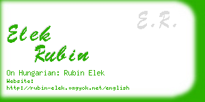 elek rubin business card